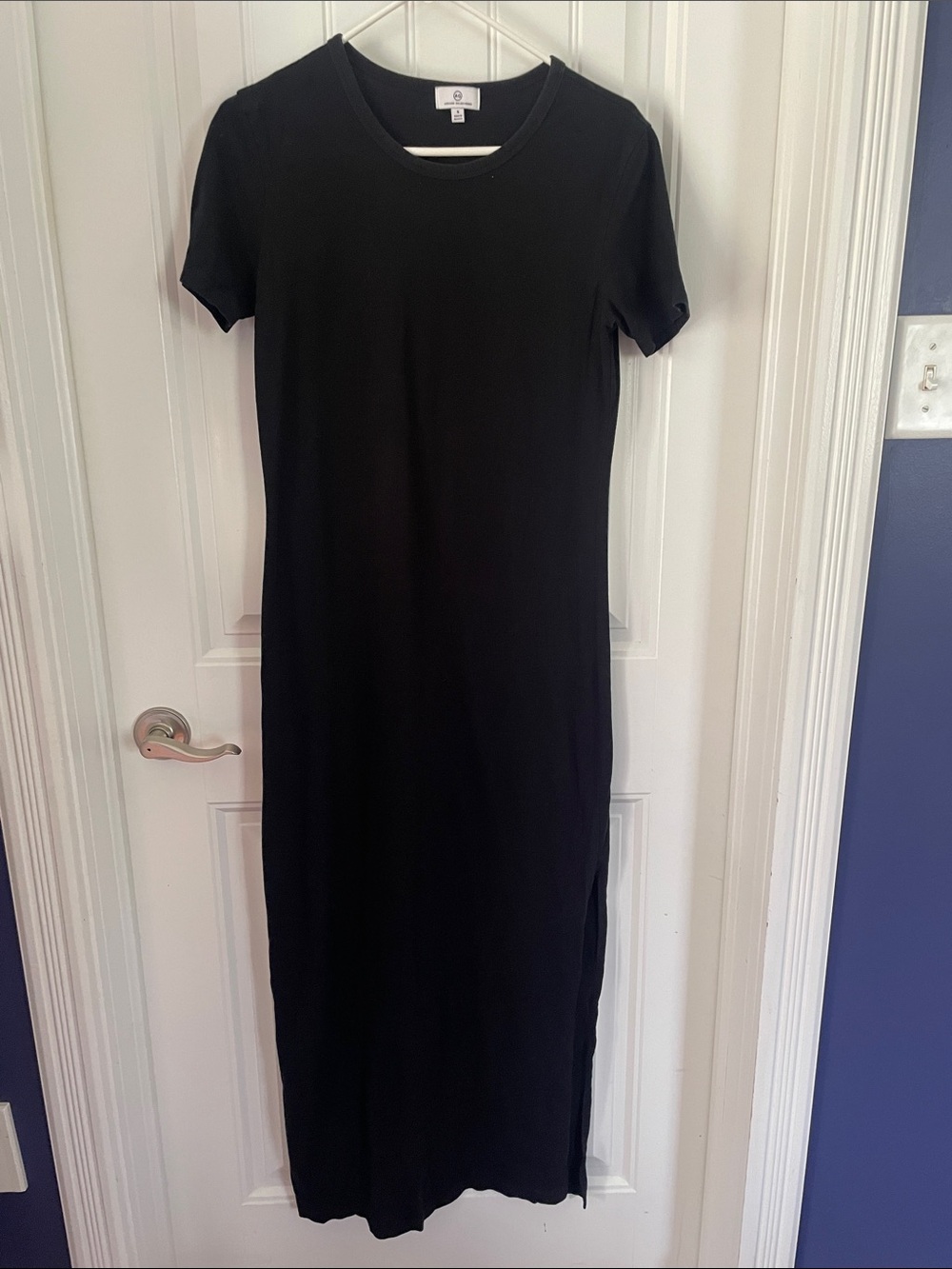 AG Adriano Goldschmied Black Short-Sleeve Tee Maxi Dress